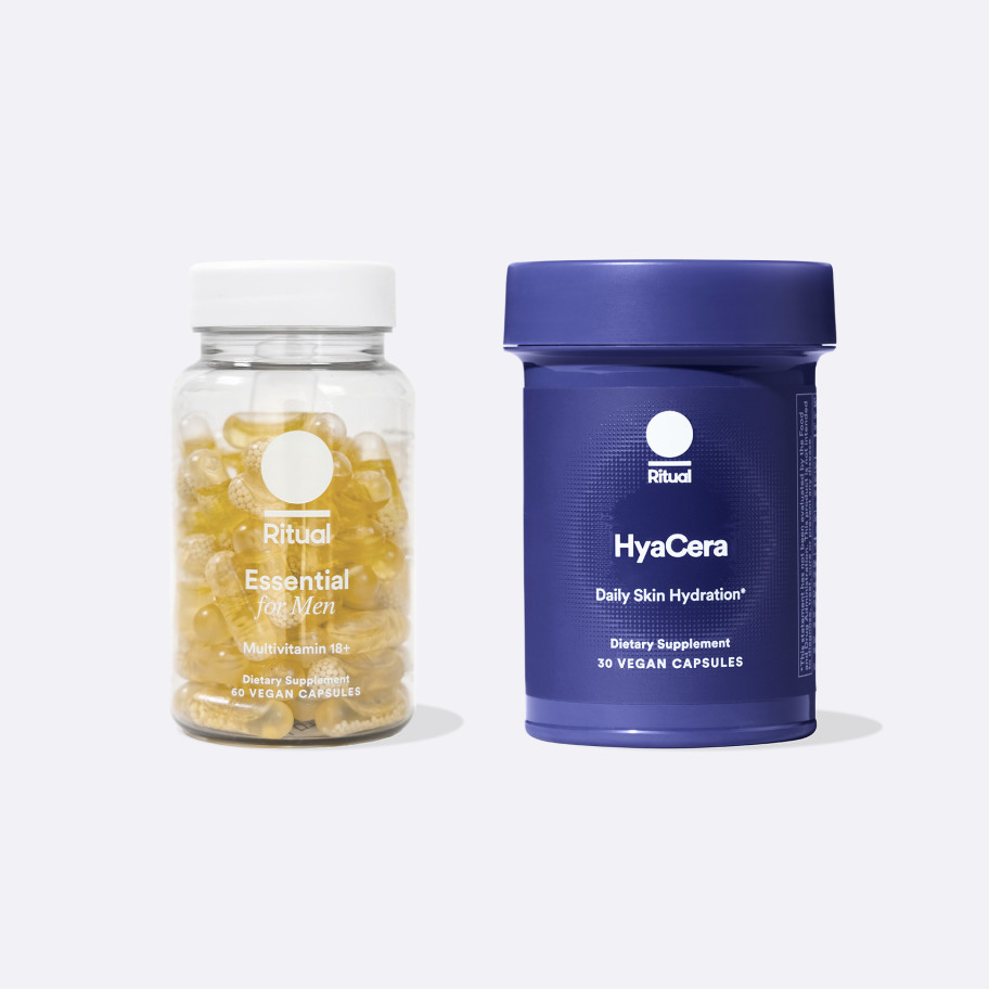 Essential for Men 18+ and HyaCera Bottles